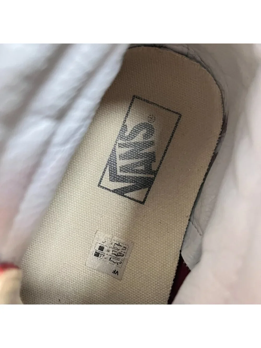 Vans Sk8-Hi Mens Size 11 Maroon White Black Athletic Skateboard Shoes Sneakers